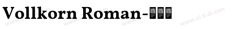 Vollkorn Roman字体转换
